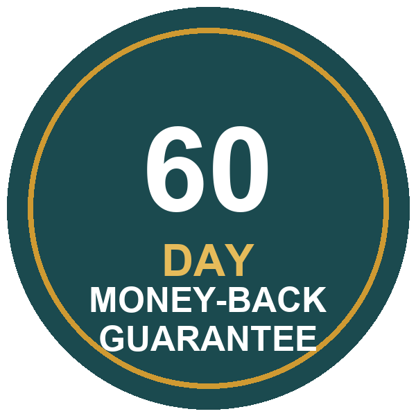 Fluxactive 60-day money-back guarantee seal