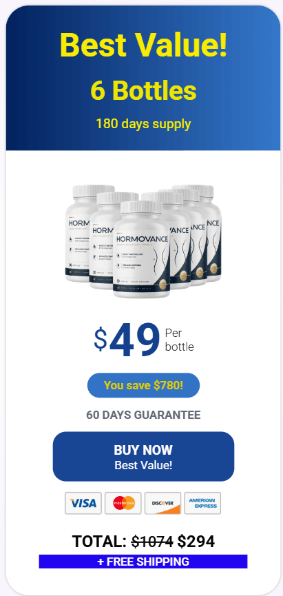 HormoVance 6 bottle bundle 180-day supply