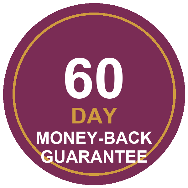 HormoVance 60-Day Money Back Guarantee seal