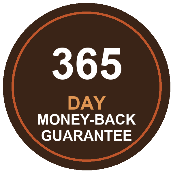 SpartaMax 365-day money-back guarantee seal